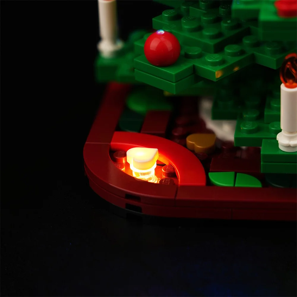 Christmas Tree Lighting Set For 40573 Seasonal Creator Not Include Building Block (Only Led Light Kit)