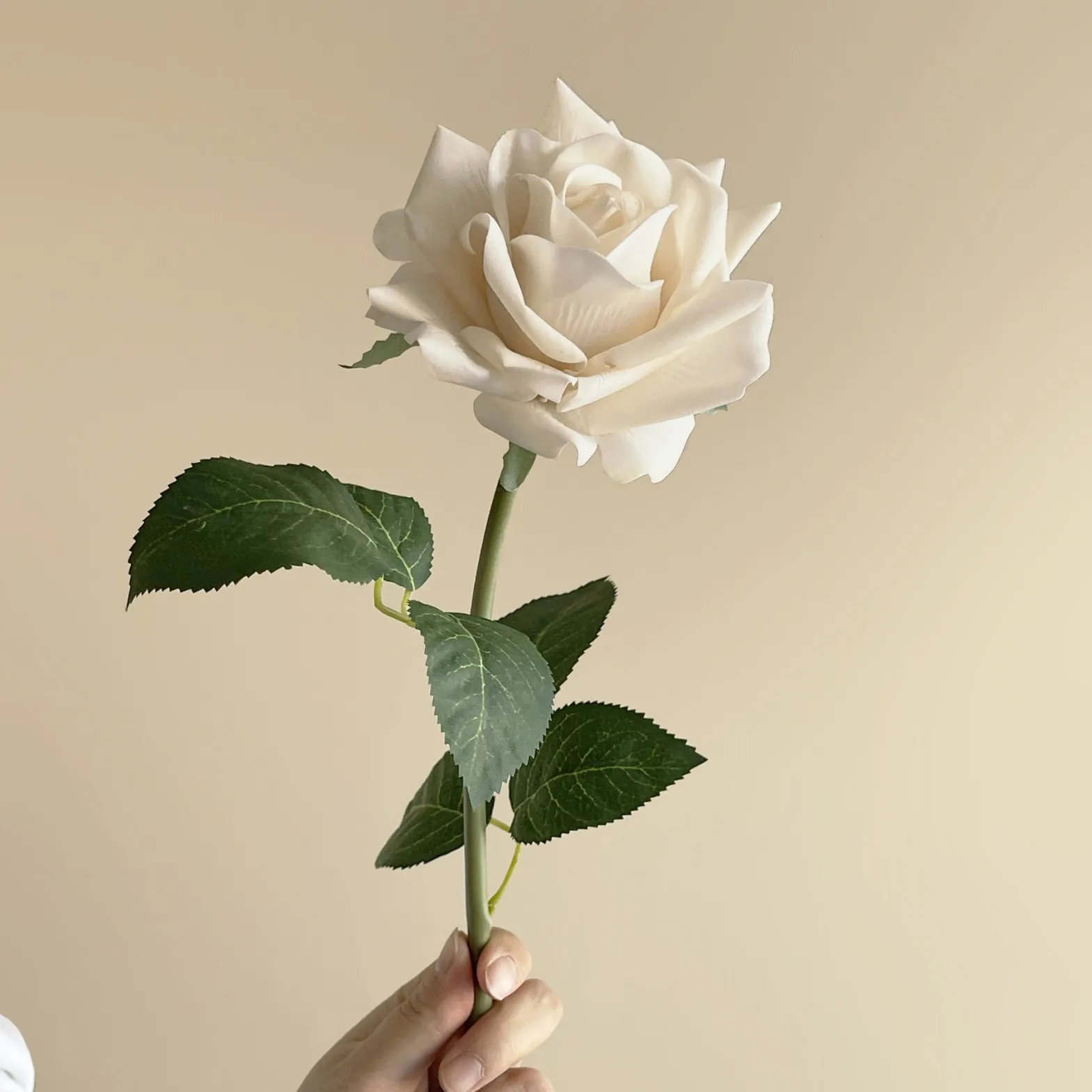 5 Stück/Set Hochwertige Herbst-Kunstrosen mit Echtem Touch für Hochzeitsdekoration, Brautstrauß, Party, Feuchtigkeitsspendende Rosenblumen – Detail 9