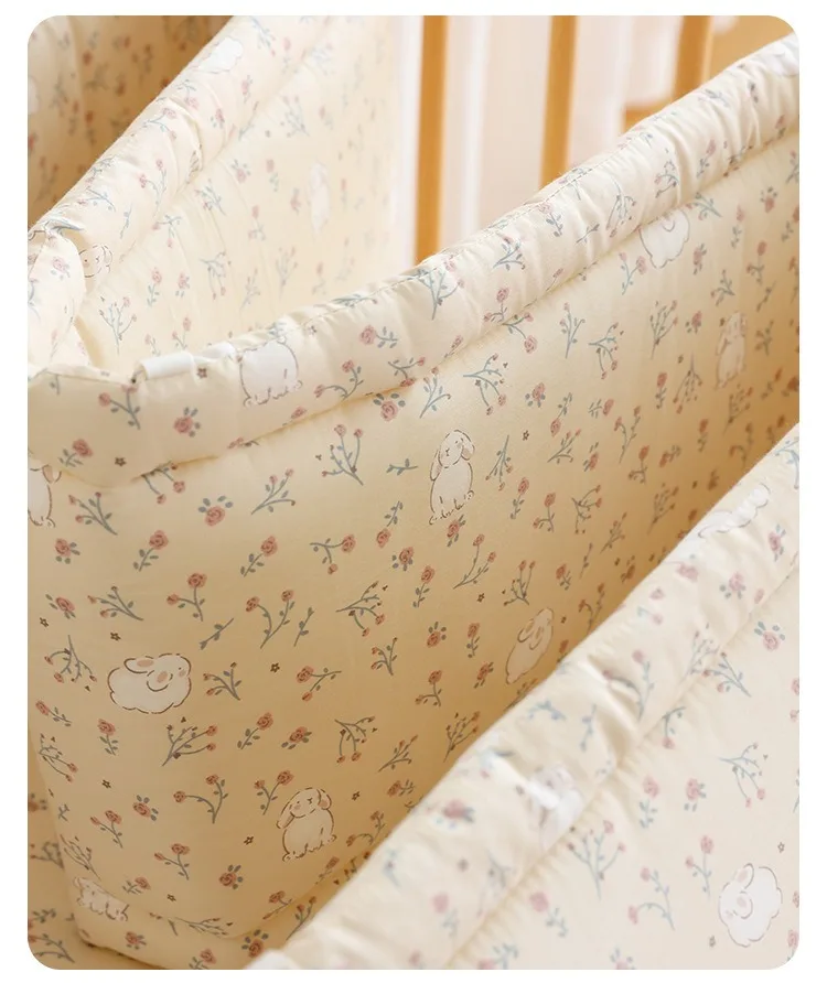 Krippe Bumpe Weiche Reine Baby Bettgitter Wrap Anti-Kollisionsstreifen für Baby Bettgitter Spleißen Bett Schutz Abdeckung Baby Bett Stoßstange – Detail 24