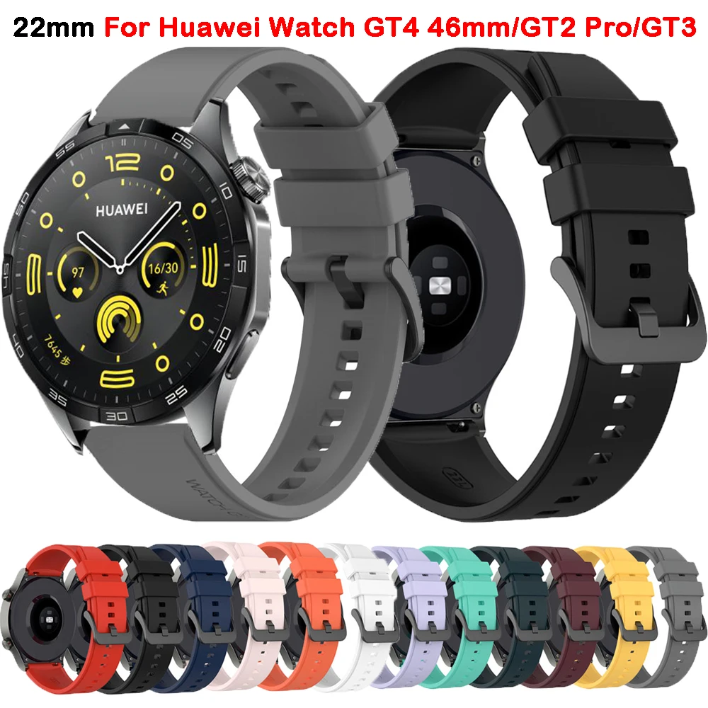 22mm Silicone Strap For Huawei Watch GT4 GT 4 3 2 46mm Original Bracelet For Huawei Watch GT2 Pro/Ultimate/Buds/3 Pro new Correa