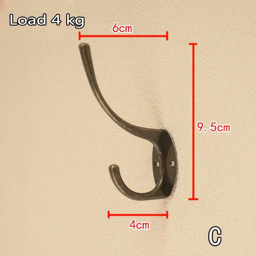 1Pcs Vintage Bronze Wall Hook Coat ผ้าเช็ดตัวแขวนหมวก Robe แขวนผนัง Hooks บ้านห้องน้ำห้องครัวประตูแอ็คคิวทีฟพระเยซู racks Holder