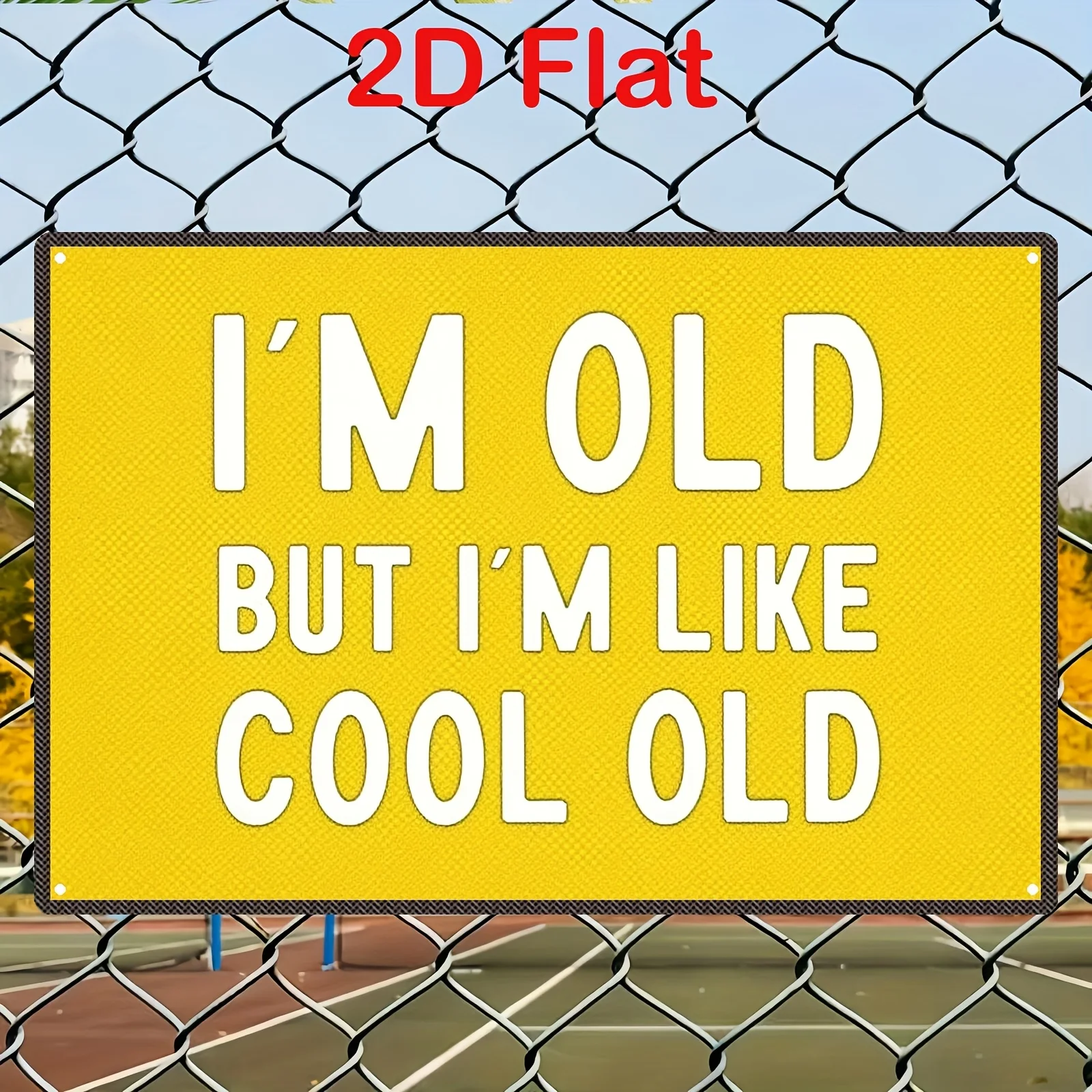 Decorative Sign And Plaque, a Vintage Metal Sign in 2D Measuring 20 X 30 Cm/8 X 12 Inches | The Sign Reads 'I'M OLD BUT I'M LIKE