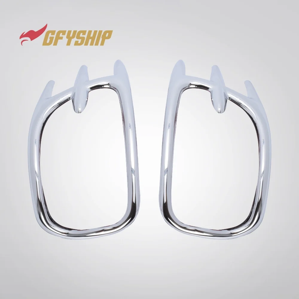 Motorcycle Self‑Adhesive Chrome Mirror Turn Signal Trim Covers For Honda GL1800 Goldwing 2001-2017
