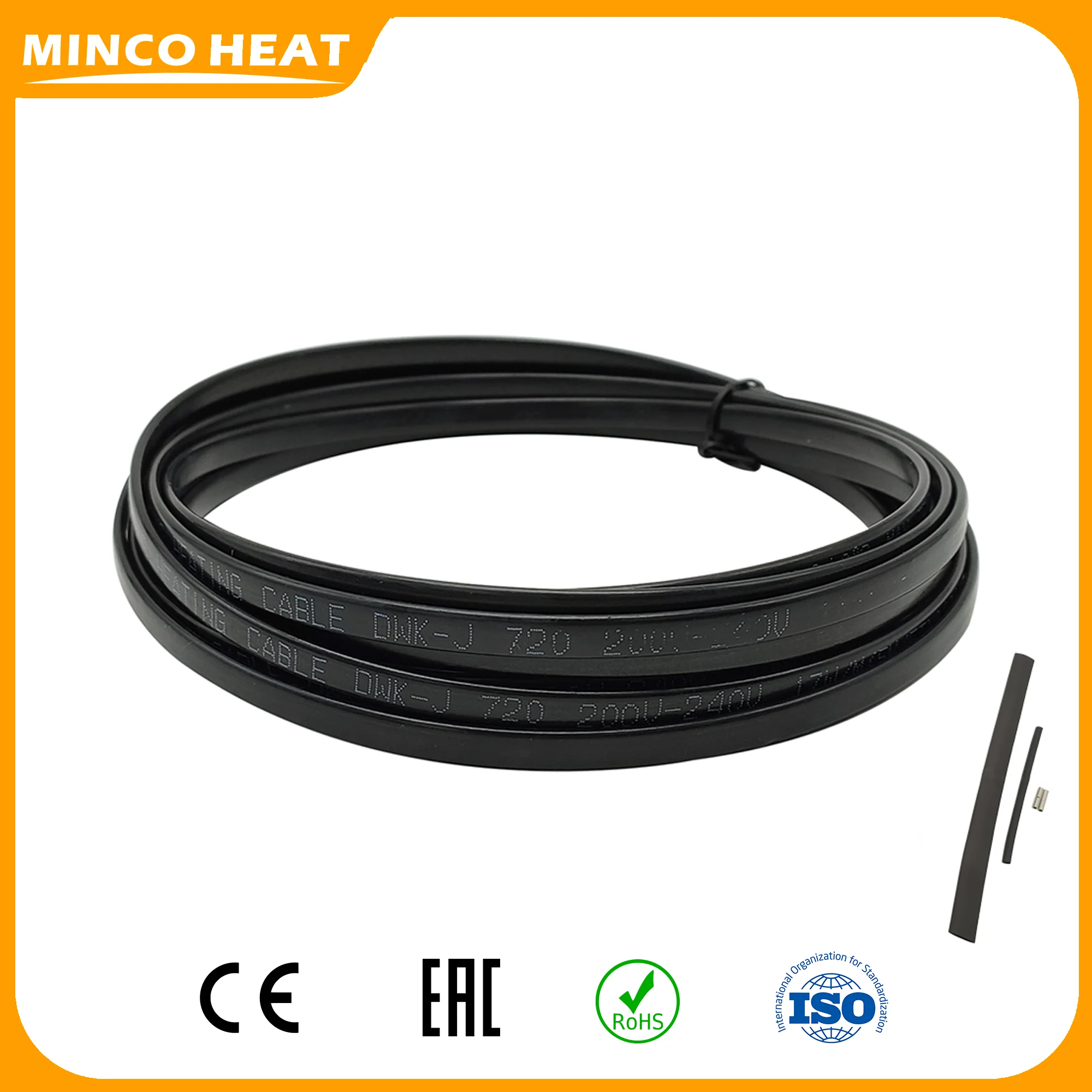

Minco Heat AC 200~240V 17w/m 100m Snow Melting Self-regulating Heating CableDrain Water Pipe Anti-Freeze Protection