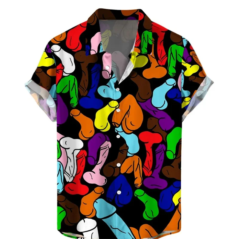 Harajuku Sommer 3d sexy Stile gedruckt Hemden Hentai Muster Grafik kurze Hemden Männer Mode lustige Hemden coole Blusen Kleidung