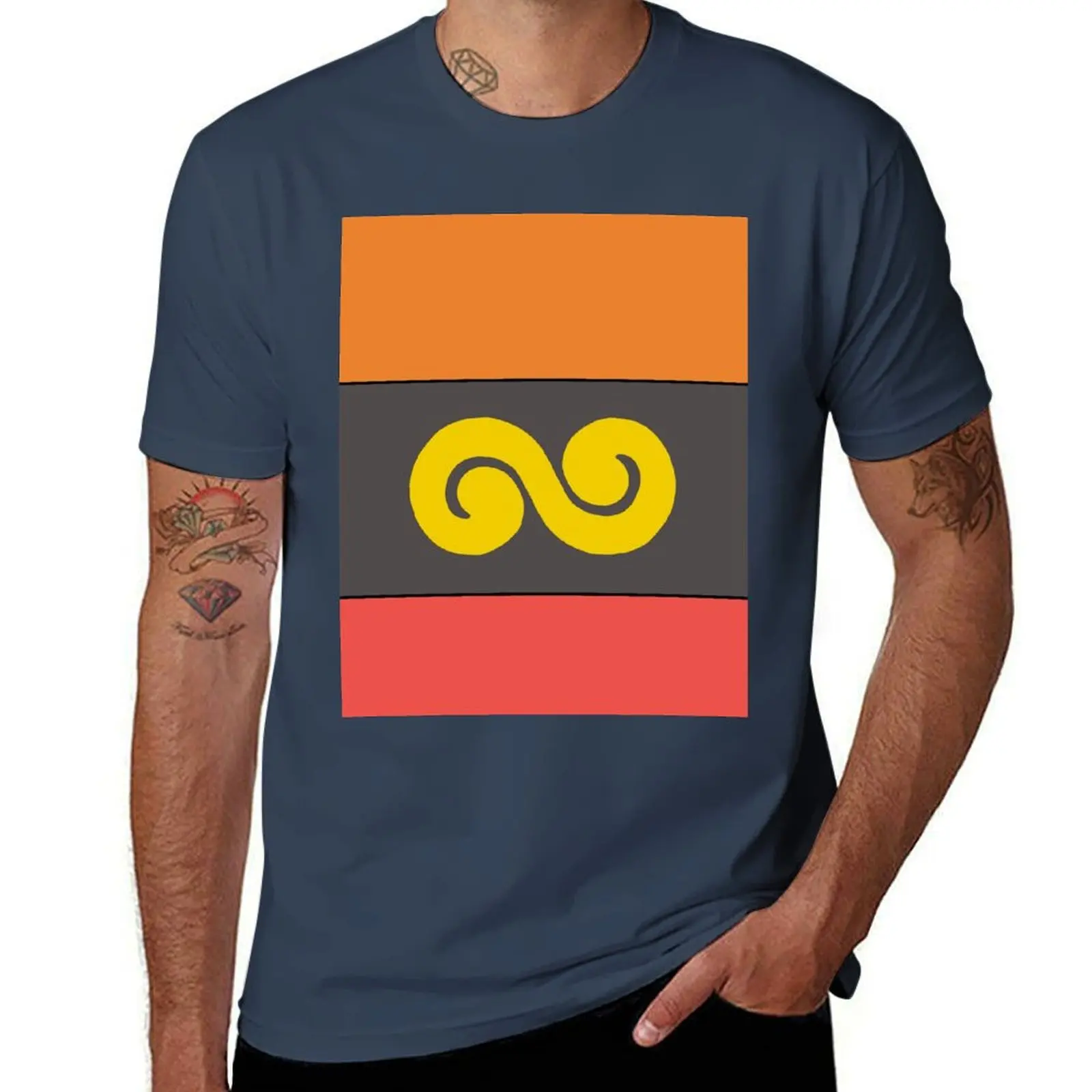 

Emboar Pattern T-Shirt Stain Resistant Casual Tee