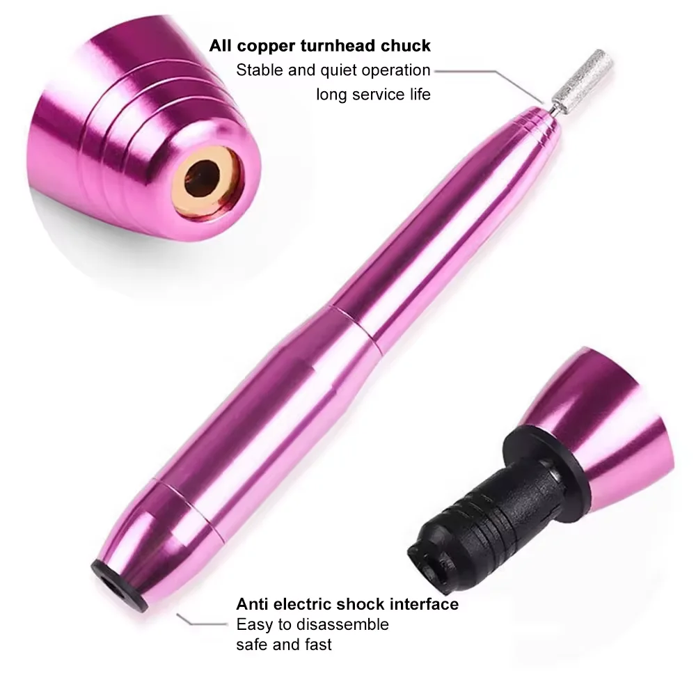 プロの電動ネイルドリル,電動フライス盤,ファイルセット,ドリルビット,ジェルポリッシュリムーバー,ツール