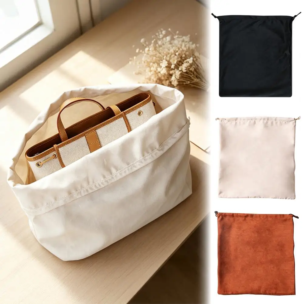 Soft Suede Protection for Leather Bags Suede Dust Bag for Handbag Storage Drawstring Closure Protective Organizer Portable