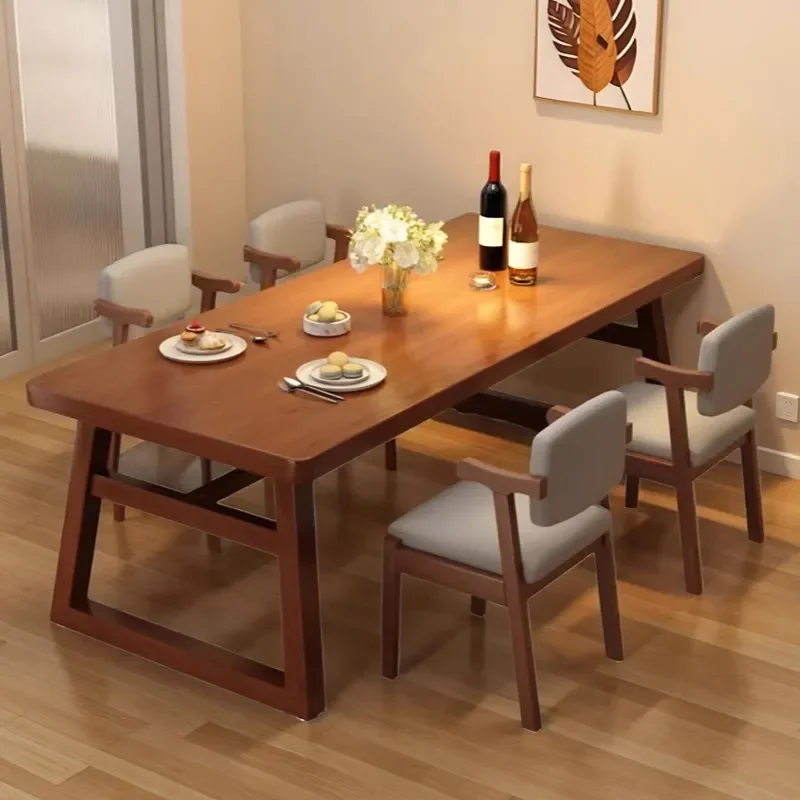 Modern Simple Dining Table And Chair Set For Small Apartment Household Hotel Commercial Snack Bar Noodle Restaurant BBQ Shop