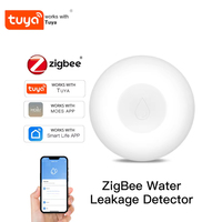 ZigBee Flood Sensor Water Leakage Detector Water Tank Full Alert Overflow Security Alarm System Tuya Smart App Remote Control