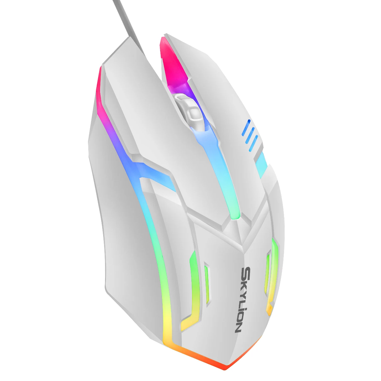 SKYLION F1 Mouse cablato a 3 tasti illuminazione colorata Gaming and Office per Microsoft Windows e sistema Apple IOS