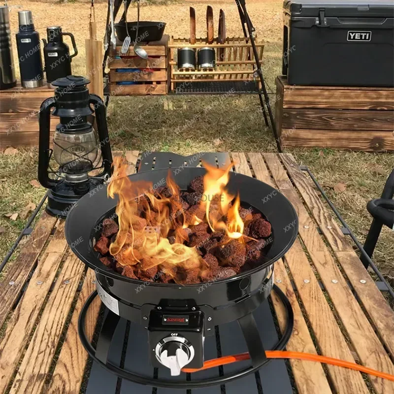 Moderne Eisen Kunst Feuer Grube für Outdoor Heizungen Camping Gas Ofen Tragbare Kreative Winter Haushalt Hof Lagerfeuer Öfen