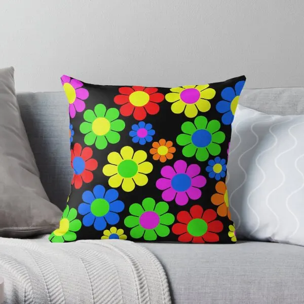 

Наволочка в стиле хиппи с принтом цветов маргариток на весну декоративная модная квадратная подушка в офисном стиле не входит в комплект