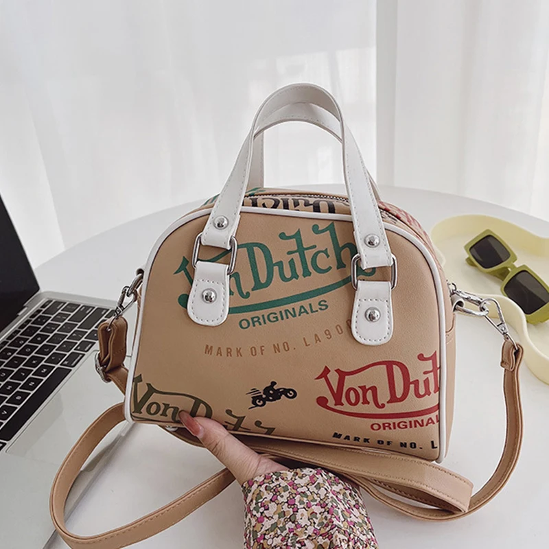 

Women's New Bag Large Capacity Leather Colour Printing Daily Commuter Women's Shoulder Handbag Shopping Bag Portable Tote Bag