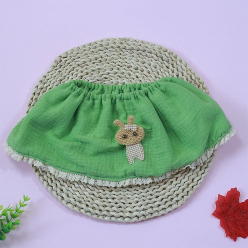 Baby Bib Feeding Bib for Infant 6 Layer Saliva Towel Soft Breathable Drooling Apron 360 Degree Rotating Burp Cloths 425F