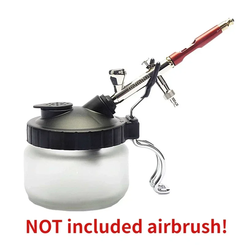 زجاجة تنظيف مسدس الرش HD-61 مع حامل معدني - وعاء تنظيف البخاخة لأدوات تجميع النماذج التي تصنعها بنفسك