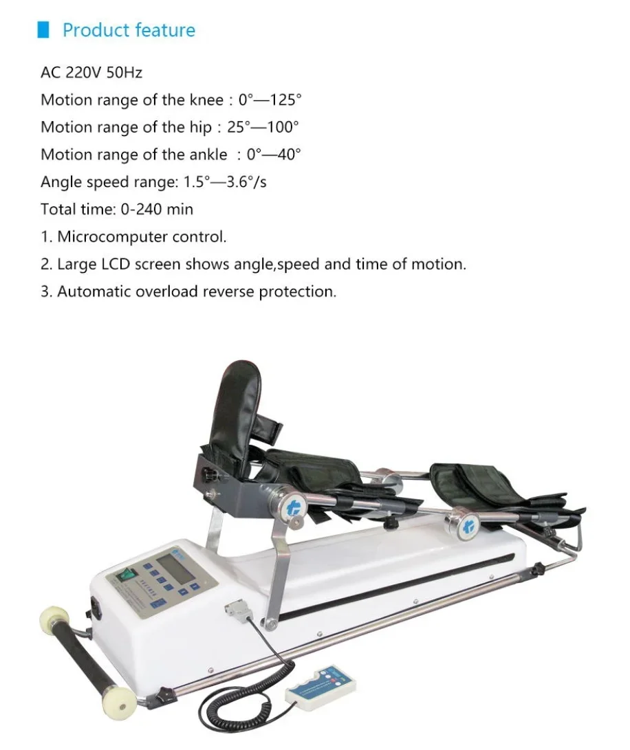 Rehabilitation center training equipment Lower Limb CPM for knee ankle