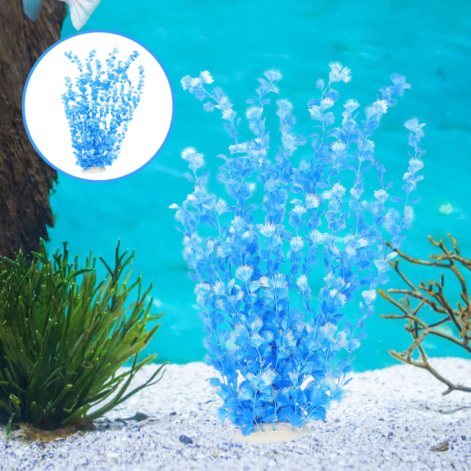 

1Pcs Decorative Artificial Aquatic Plant Aquarium Decor Fish Tank Landscaping Ornament Lifelike Appearance Fish Tank Accessories
