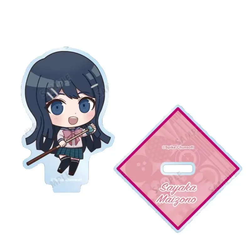 Anime Danganronpa Q-Shaped Sport Version Makoto Naegi Acrylic Figure Stand Model Plate Keychains Desk Decorations