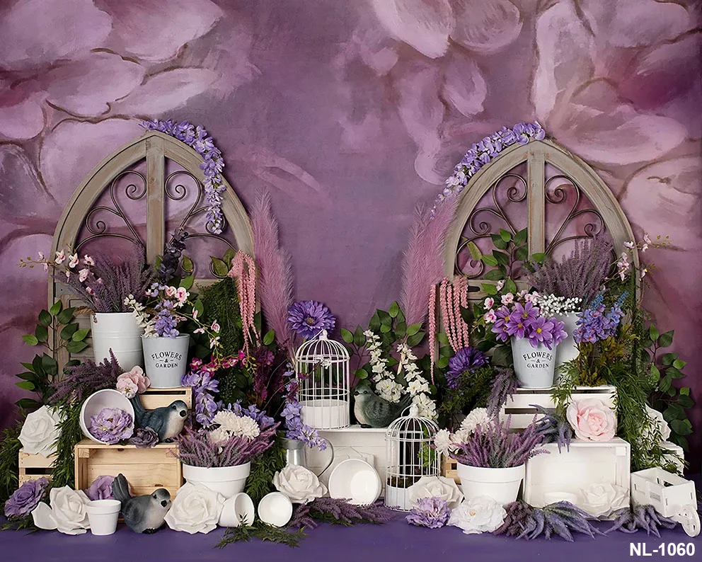 女の赤ちゃんのための最初の誕生日の背景,花,鳥,紫,庭,写真の背景のアクセサリー