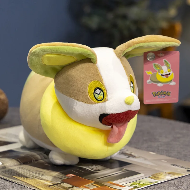 Pokemon Meowth Yamper juguetes de peluche Dedenne Emolga Anime dibujos animados muñecos de peluche suaves lindo perro gato gran regalo de cumpleaños para niños niñas