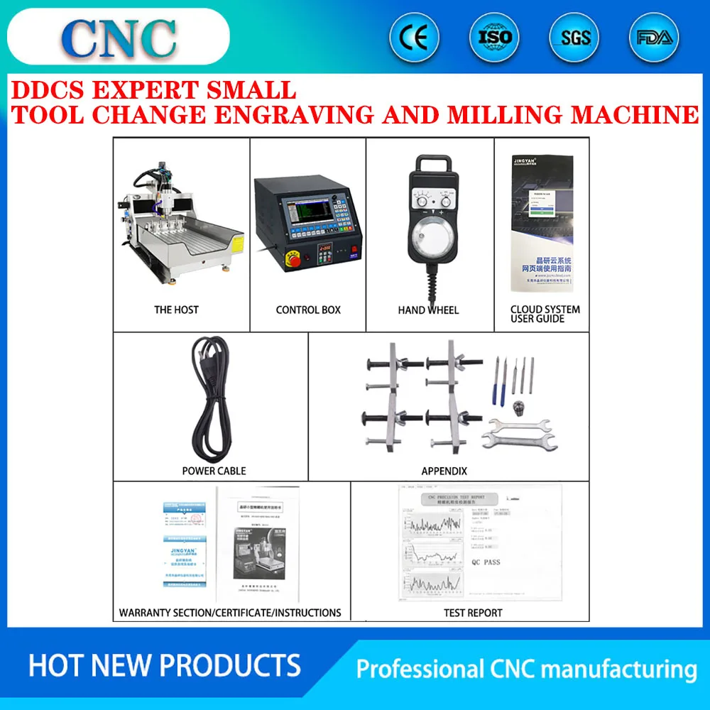 ddcs-expert CNC 3AXIS engraving machine small automatic tool change precision engraving machine processing with knife library