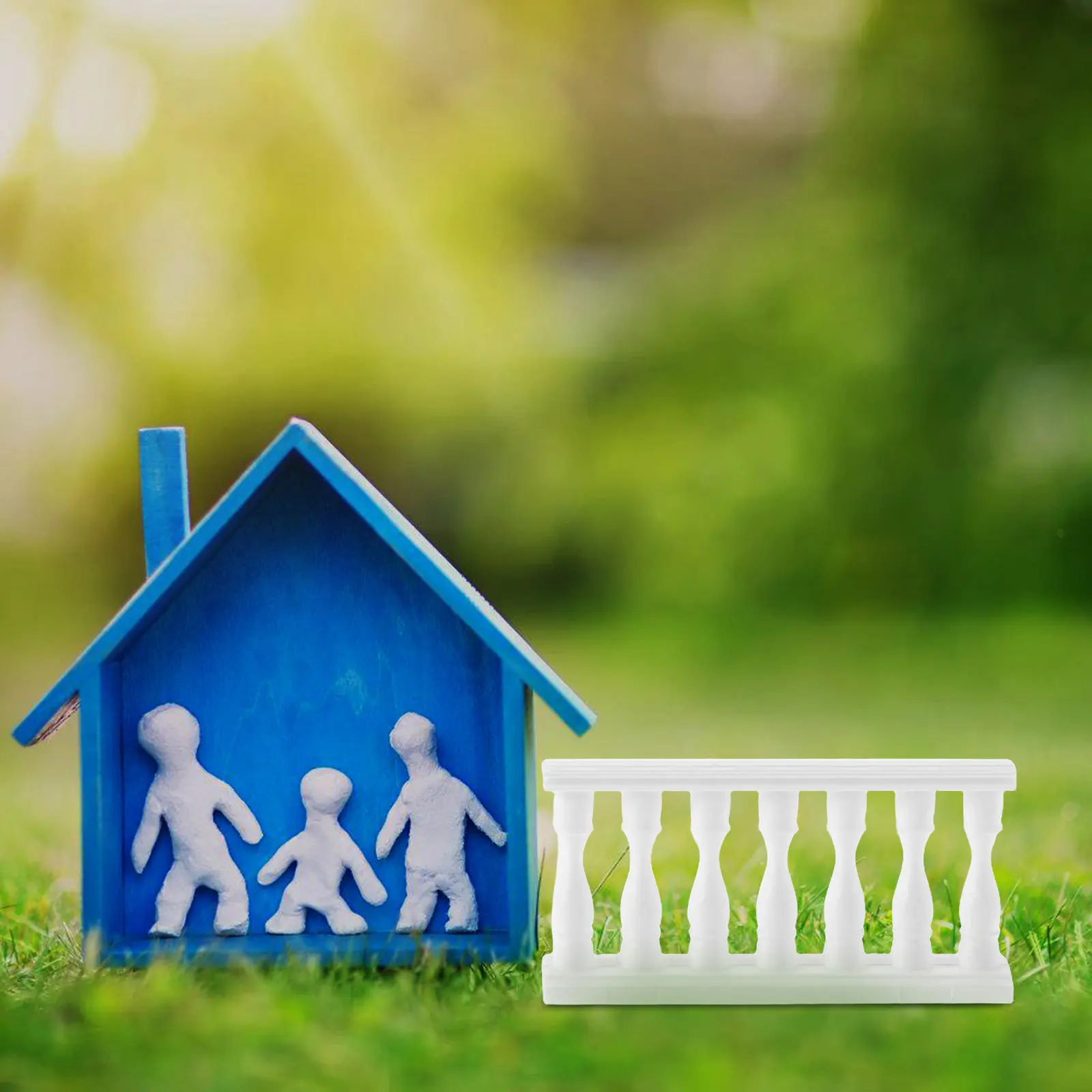 15 szt. Mini Ogrodzenia do Rękodzieła, Materiał z Żywicy, Dekoracyjne Ogrodzenie Ogrodowe, Diorama, Zestaw do Budowy Domu, Elementy i Akcesoria