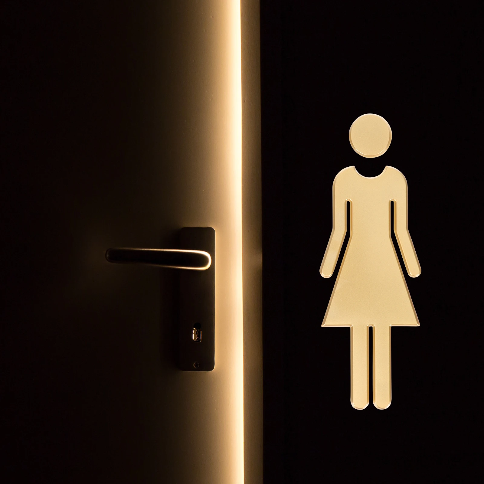 

2Pcs Heavy-Duty Acrylic Toilet Signs for Public Restrooms Clear Men Women Bathroom Identification Markers Functional Wall