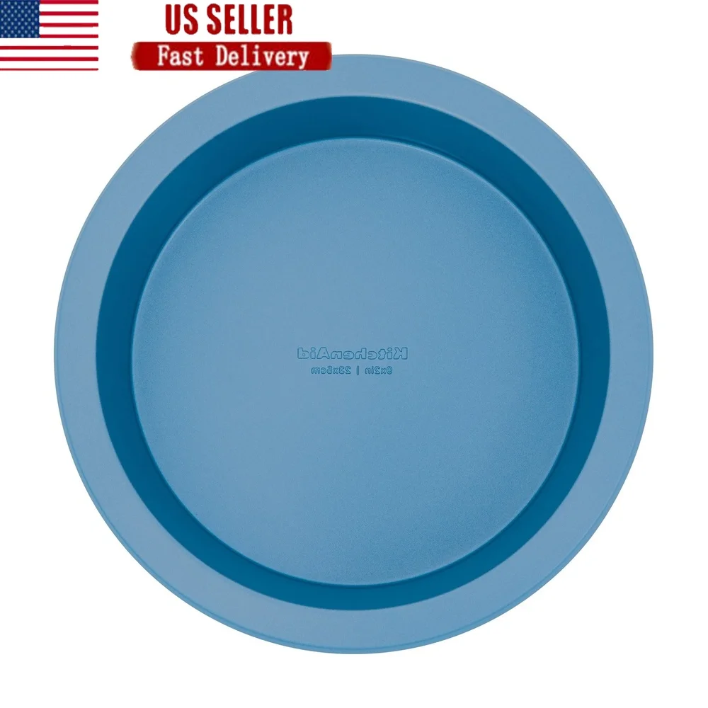 

Алюминизированная сталь с антипригарным покрытием, круглая форма для торта, 9 дюймов, сверхмощный инструмент для выпечки, можно мыть в посудомоечной машине, выравнивающие распределение тепла, удлиненные ручки