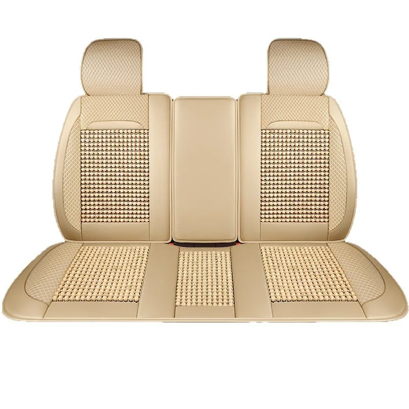 Car seat cushion wooden beads summer cool cushion seat ventilated and breathable ice silk seat cushion