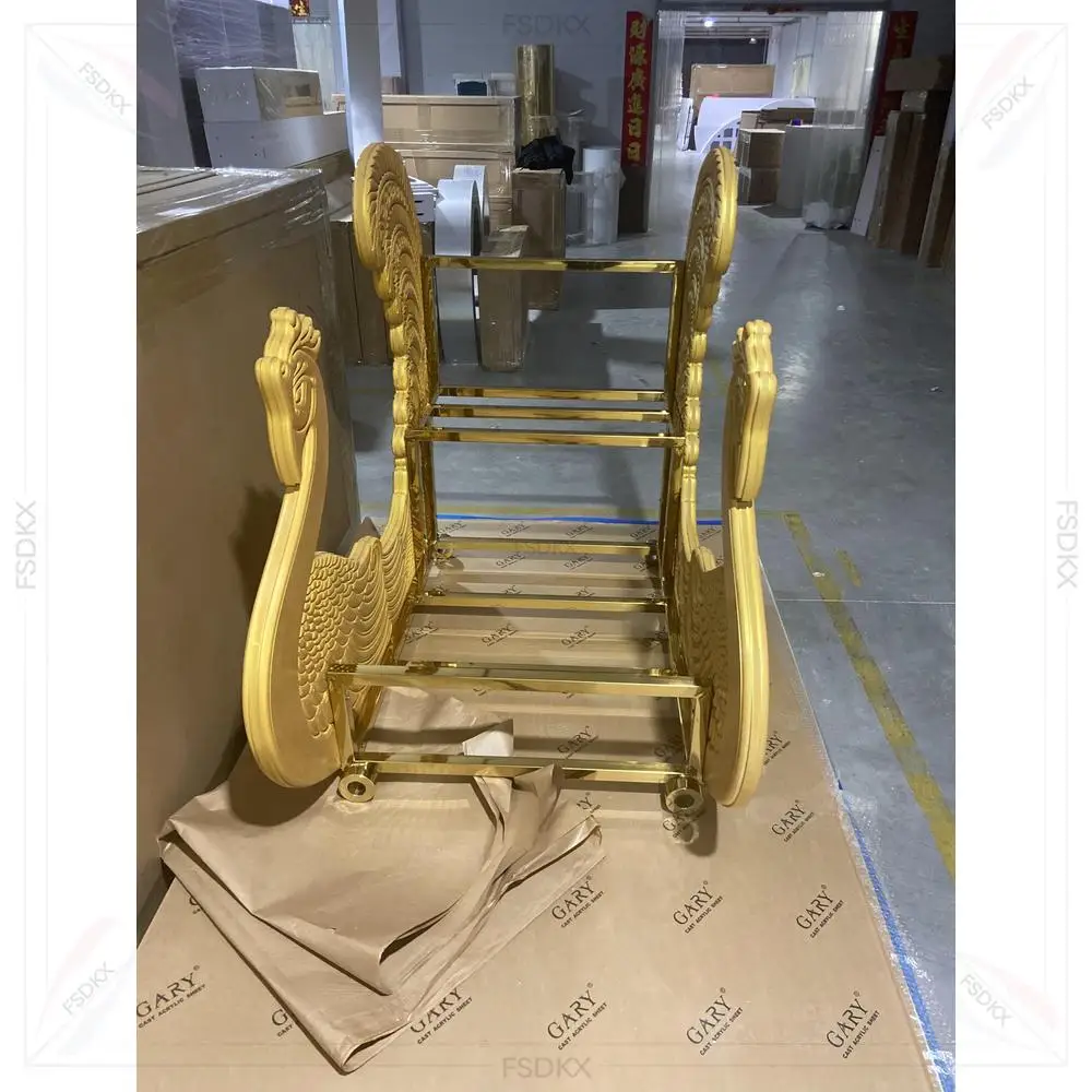 

Custom India Style Large Wedding Backdrop Structure Gold Round Pvc Panel for Indian Wedding Stage Background Reception Decor