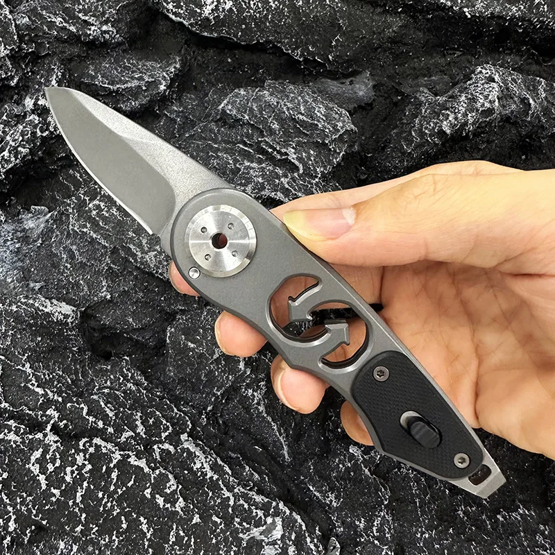 Creative Rotating Folding Knife Outdoor Camping Open Express Tactics Self-Defense Pocket Crowbar EDC Tool