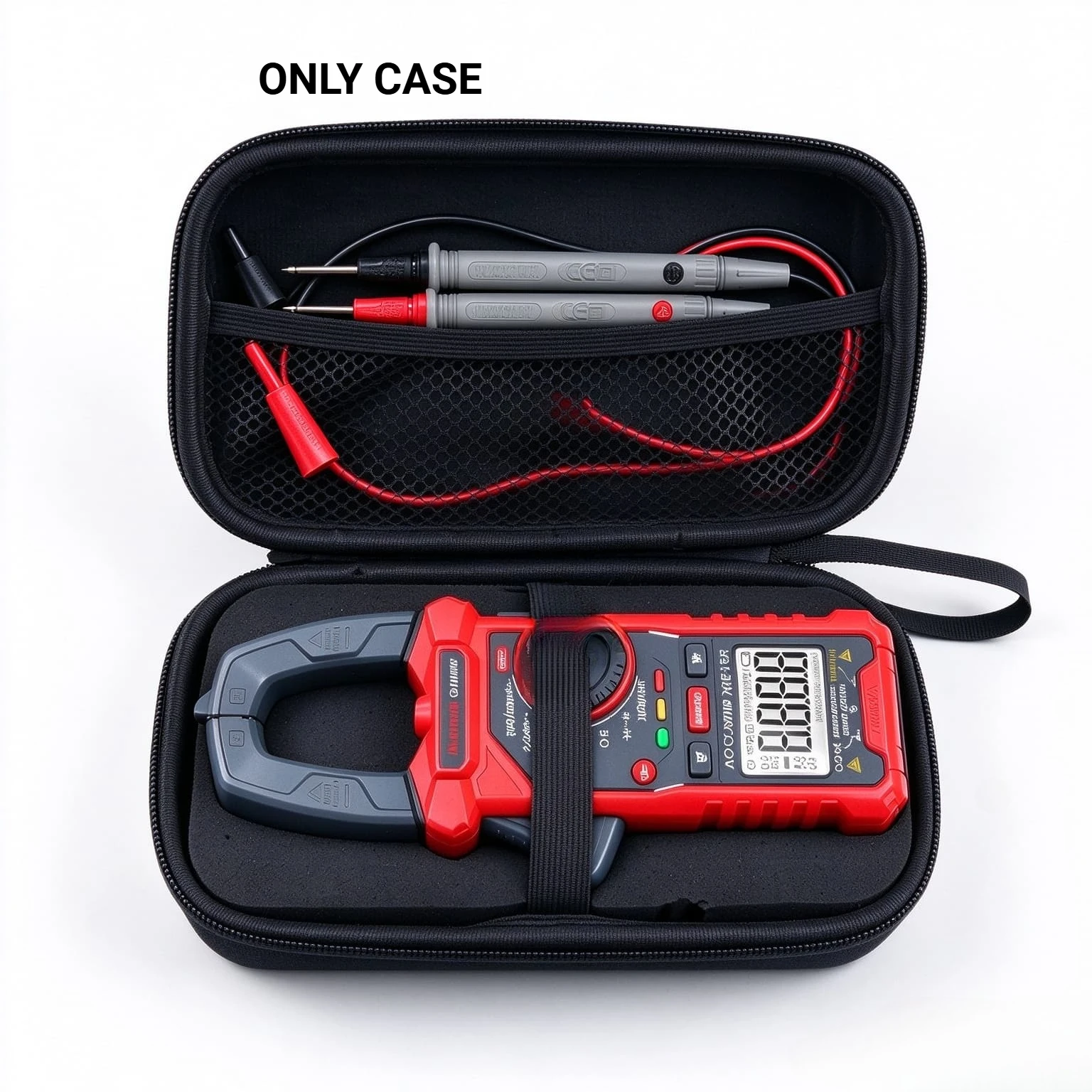 Portable EVA Protective Storage Bag for AstroAI CM2K0R CM4K0R Clamp Meter, DIY Custom Foam Interior,  Hard Shell Tool Case