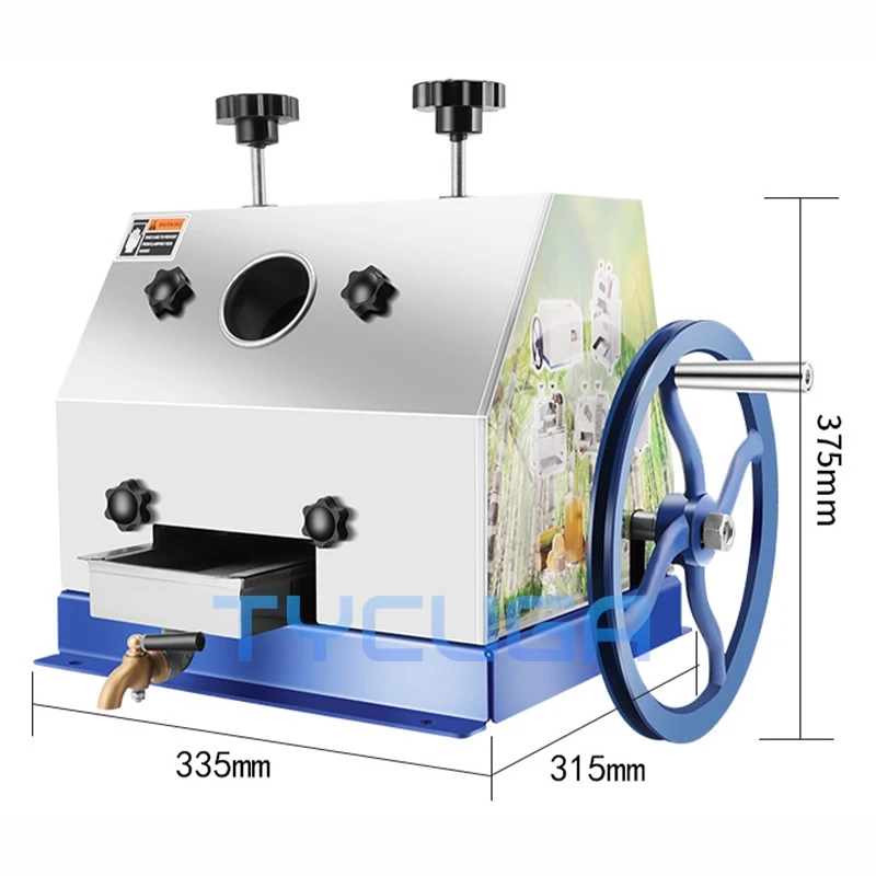 Spremiagrumi commerciale per canna da zucchero da tavolo manuale in acciaio inossidabile, separatore di succo di bagassa, spremiagrumi, frantoio per canna da zucchero