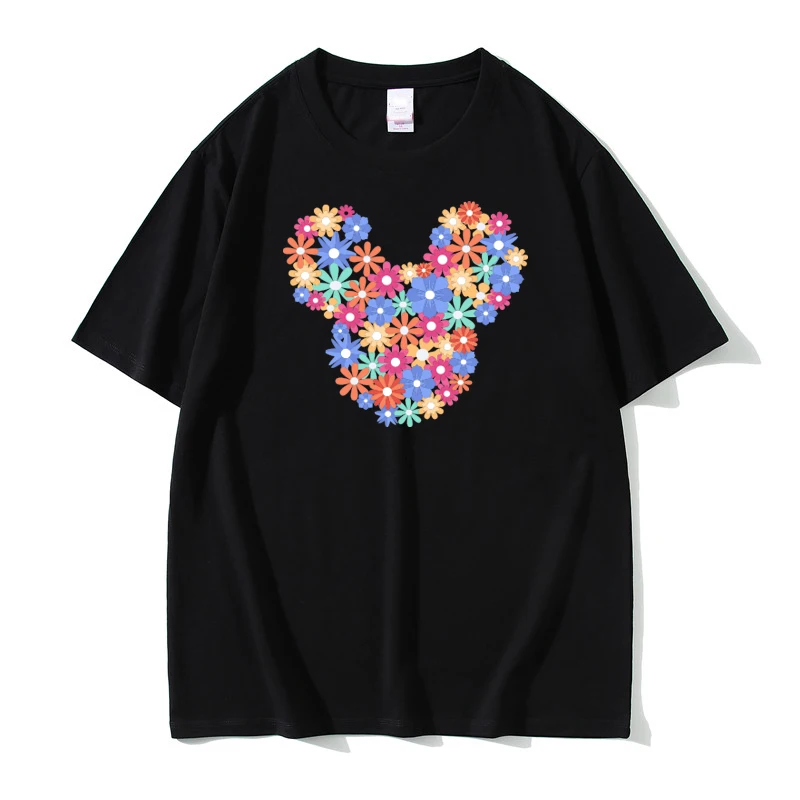 

Disney Parent-child Short-sleeved Mickey Mouse Printed T-shirt Children's Daily Tops Are Suitable for The Whole Family