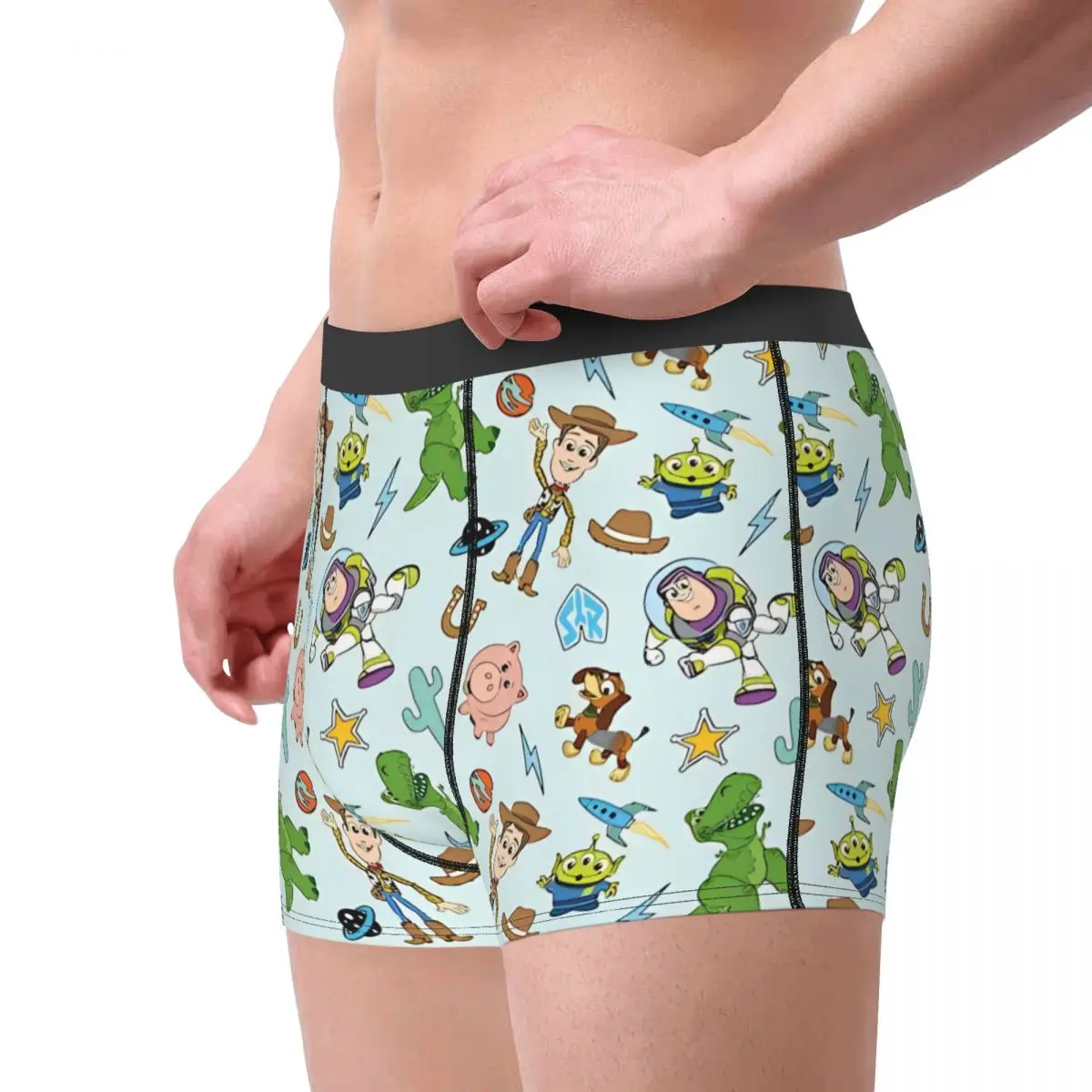 Fashion Boxer Toy Story Cartoon Cute Shorts Panties Briefs Men Underwear Woody Buzz Lightyear Soft Underpants Homme Plus Size