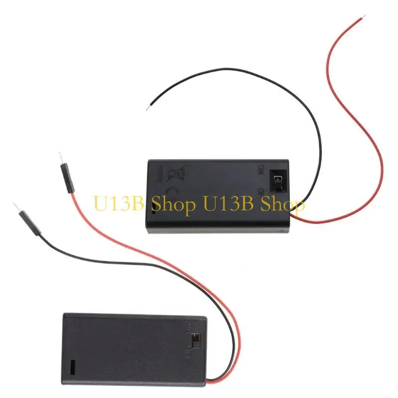U13B AA Battery Case AA Box Box Box с мужской заглушкой с переключателем включения/выключения