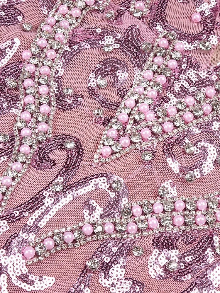 Off the Shoulder Deep V Plunge  Sparkly Mermaid Evening Dresses Sleeveless Sequins Zipper Beaded 3D Lace Appliques Prom Dress