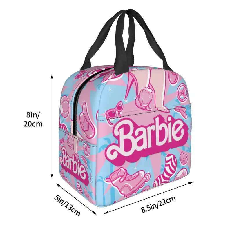 Borsa per il pranzo Barbie borsa per il pranzo isolata termicamente a tenuta stagna per le donne bambini della scuola bambini spiaggia campeggio