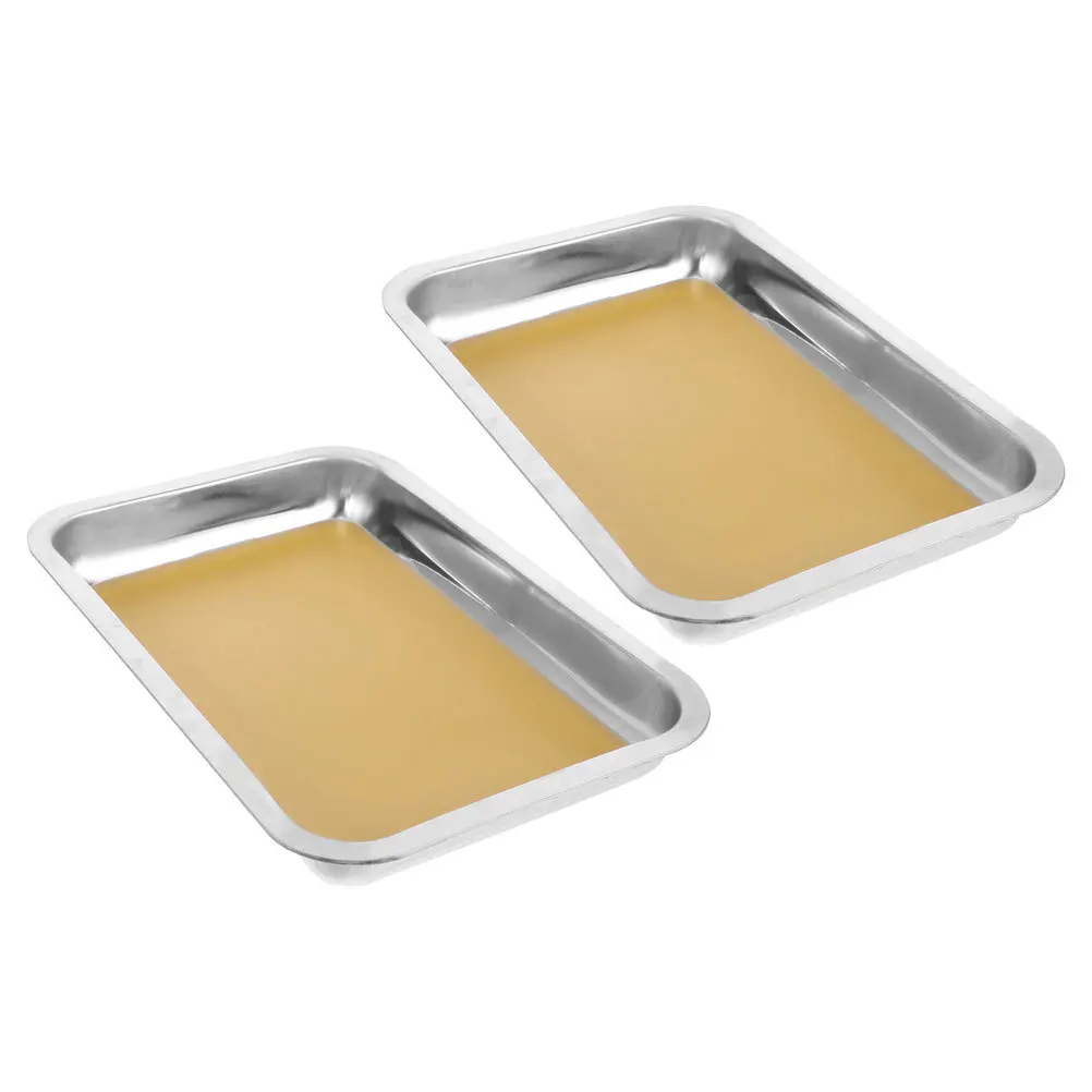 

2Pcs Educational Dissection Tray Stainless Steel with Wax Base A4 Size for Anatomy Research Middle High School Medical Training