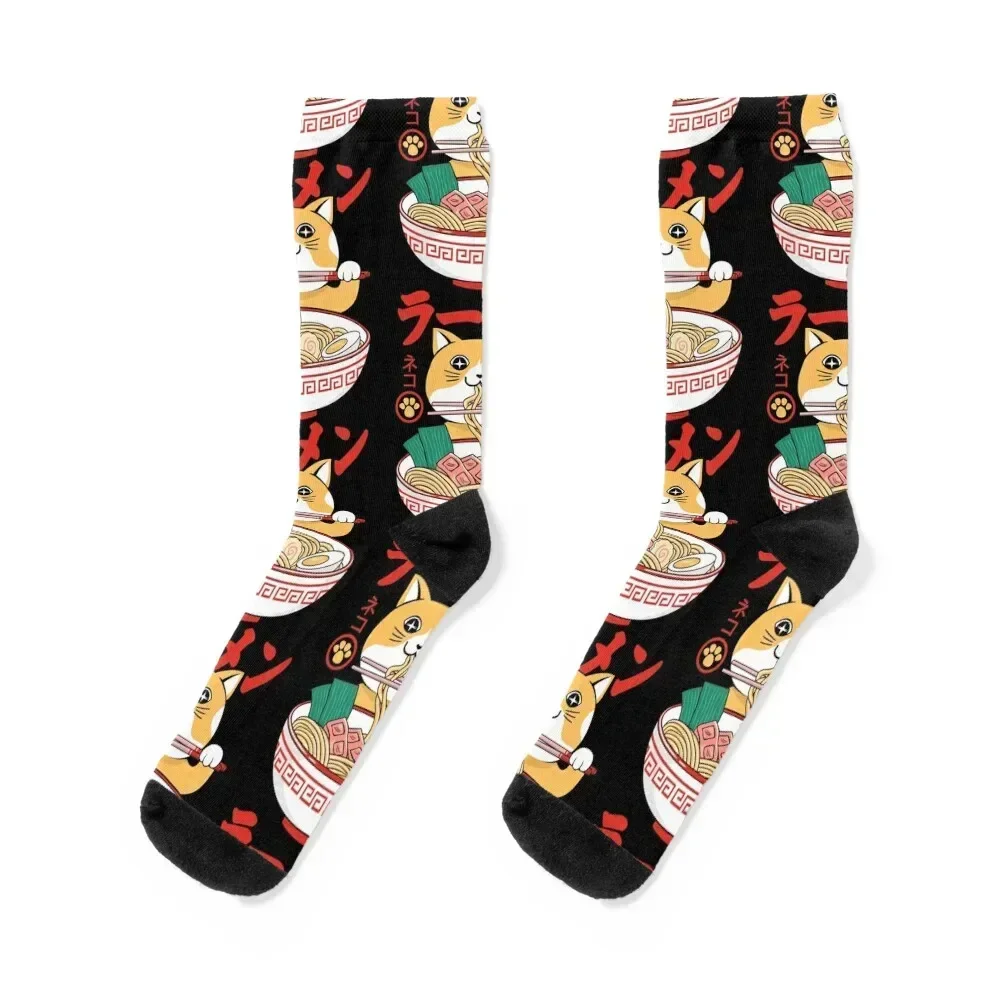 

Ramen Cat Love Socks Hiking boots winter gifts christmas gifts cotton Man Socks Women's