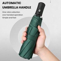 Automatic Umbrella Auto Open Sun Rain Umbrella Windproof UV Ultraviolet Protection Coating Folding Pocket Size Travel Parasol