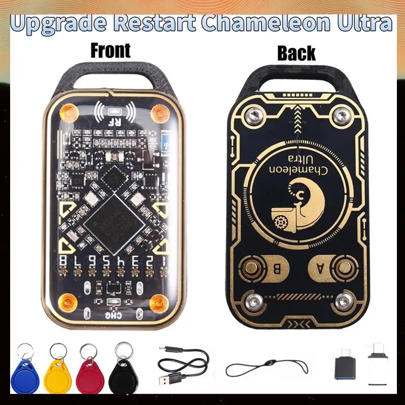 

Обновленный эмулятор RFID-карт Chameleon Ultra + 4XUID-брелок RFID Smart Chip Reader 125K 13,56M Декодирование карт NFC Дубликатор-Y05A