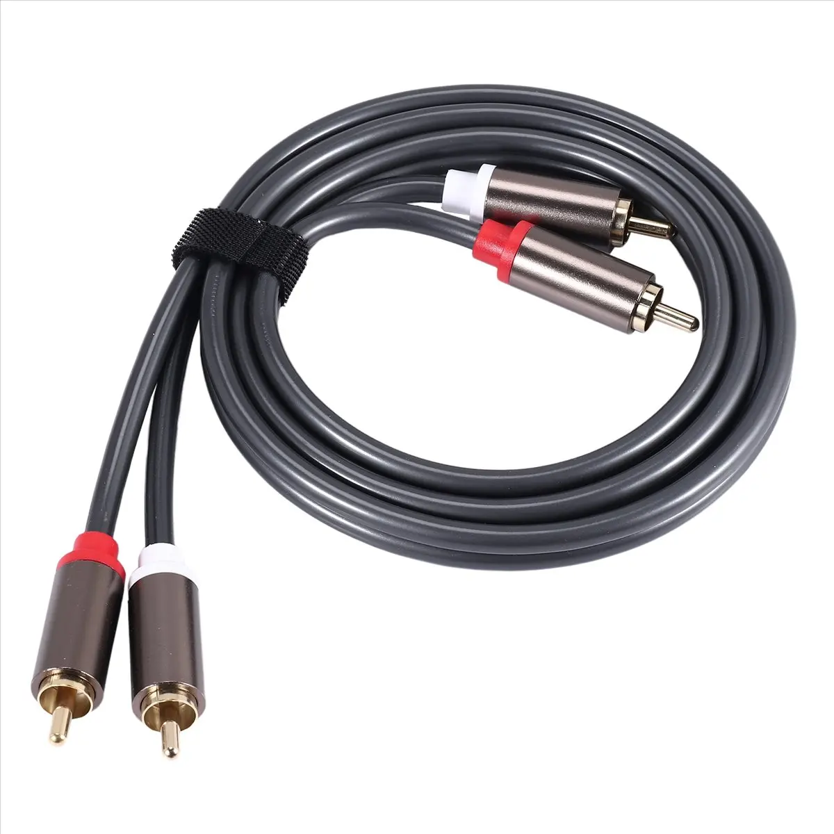A49T Rexlis 2 to 2 Male to Male Hifi Audio Cable Ofc Av Speaker Wire for Tv Dvd Amplifier Subwoofer Soundbar 1M