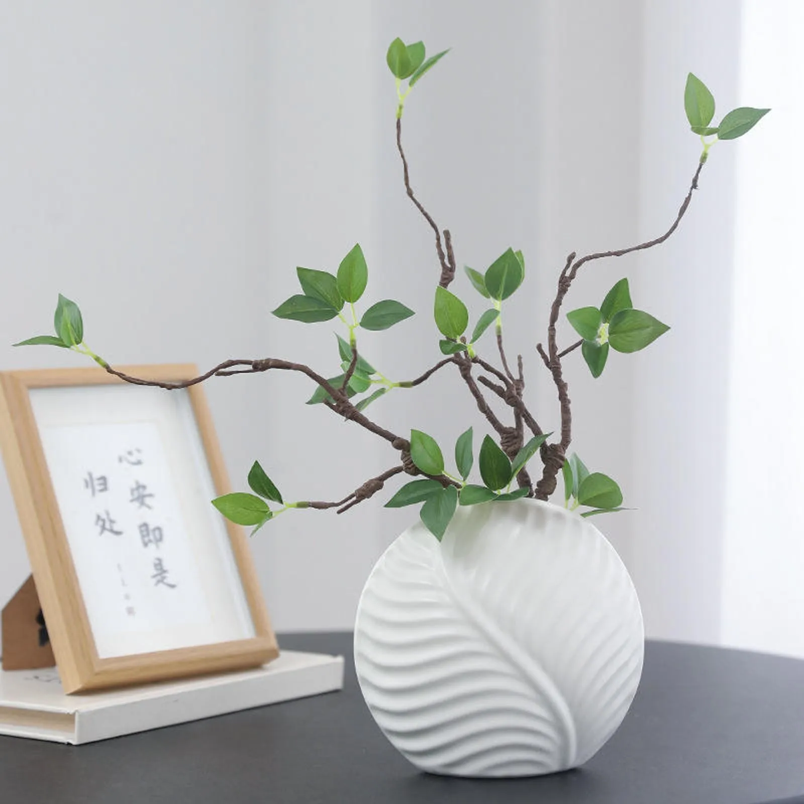 44 سنتيمتر النباتات الخضراء الاصطناعية فروع ذابل ديكور المنزل الأوراق الخضراء ذابل فاينز تشكيلة زهور ديكور محاكاة النبات