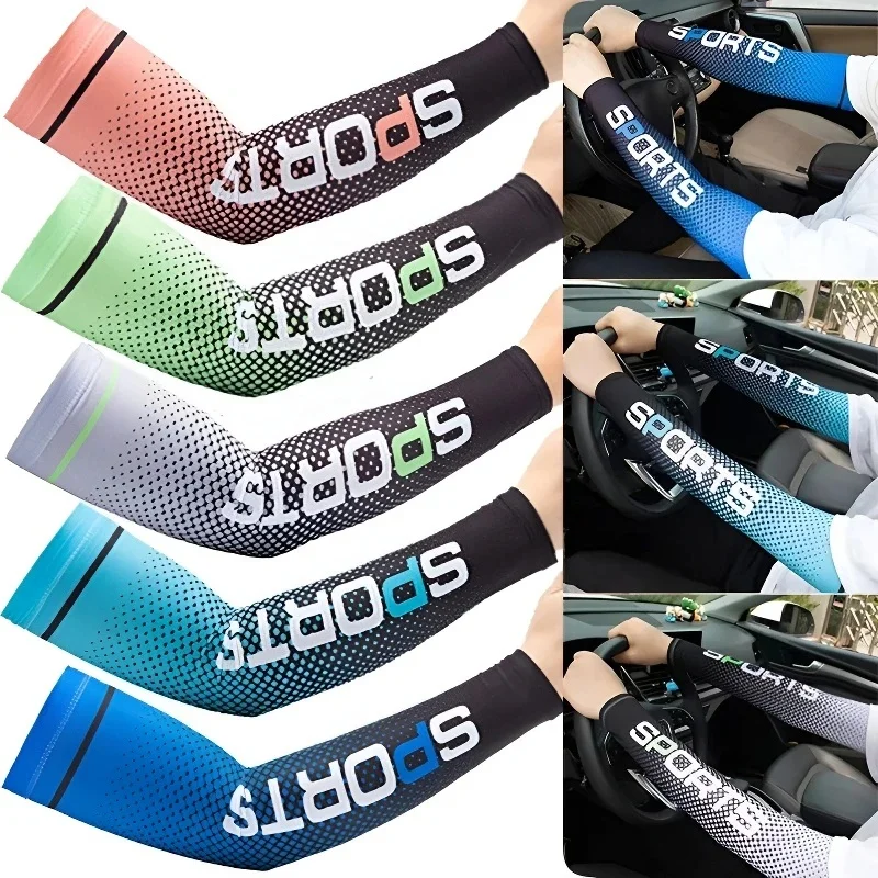 1-3pairs UV Resistant Arm Cooling Arm Sleeve For Sports - Keep Cool And Protect While Running, Fishing, Cycling