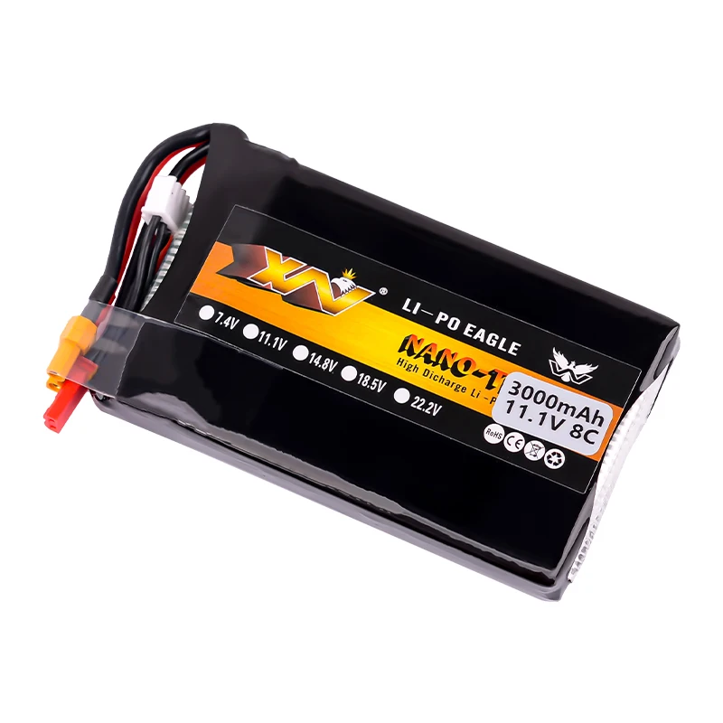11.1V 3000mAh Lipo Battery For Radiolink RC6GS/RC4GS Transmitter Model Aircraft RC Toys Remote Control 11.1V 8C Battery