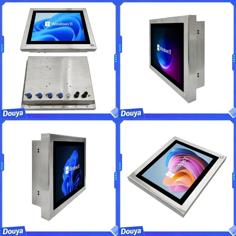 15 17 19 Inch Stainless Steel Panel PC With Buttons Embedded Wall Mount Windows Android Industrial Panel Pc