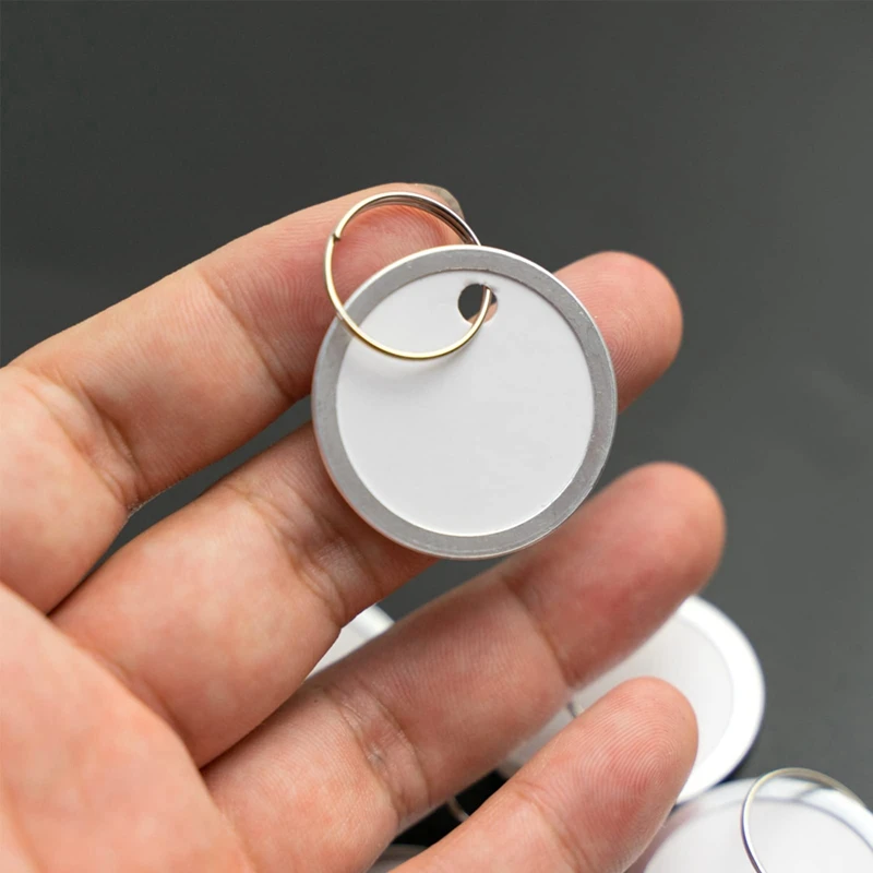 180 PCS Metal Rim Tags Key Tags With Metal Rings For Car Keys And Door Keys, White & Silver