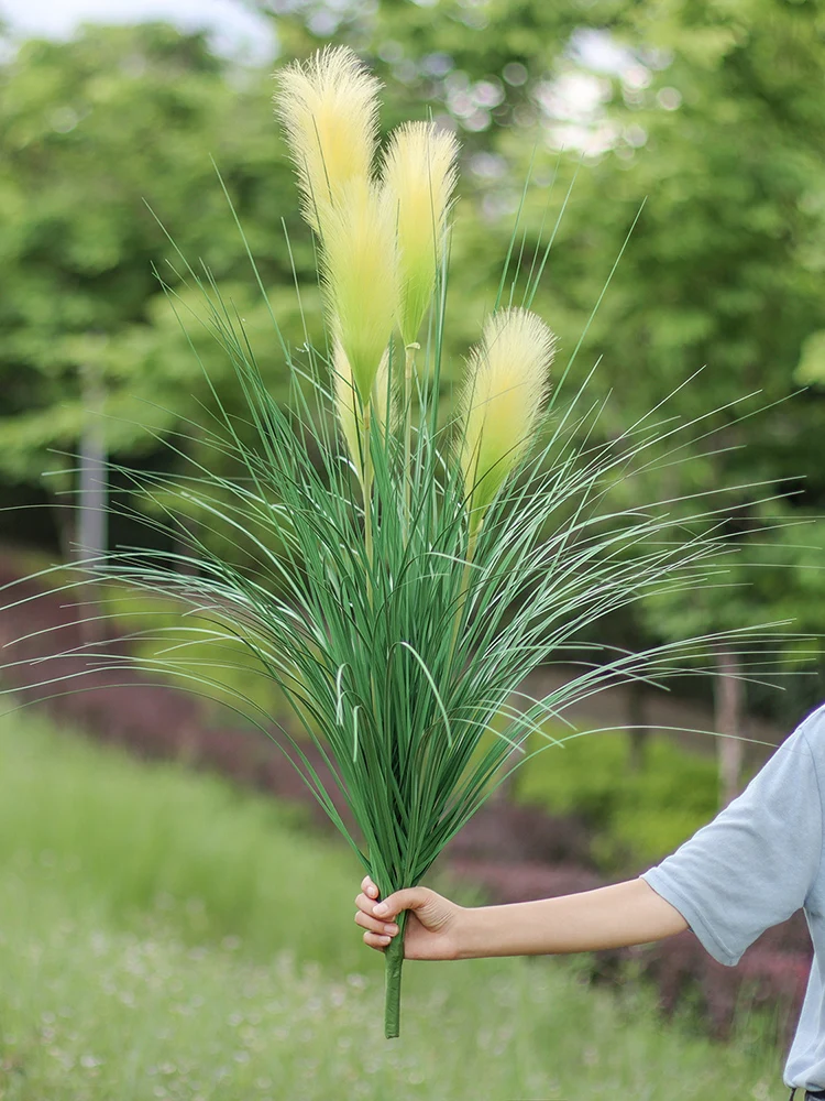 

Декоративный одиночный стебель Искусственный цветок задницы Сухой цветок Стоячий хвост собаки задница op Оконное украшение растения Поддельный Fl...